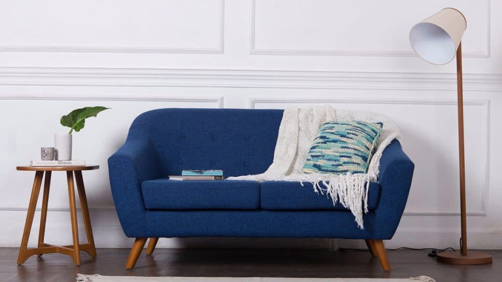Blue 2 Seater Sofa | | Percantik Rumah dengan Color of the Year 2020