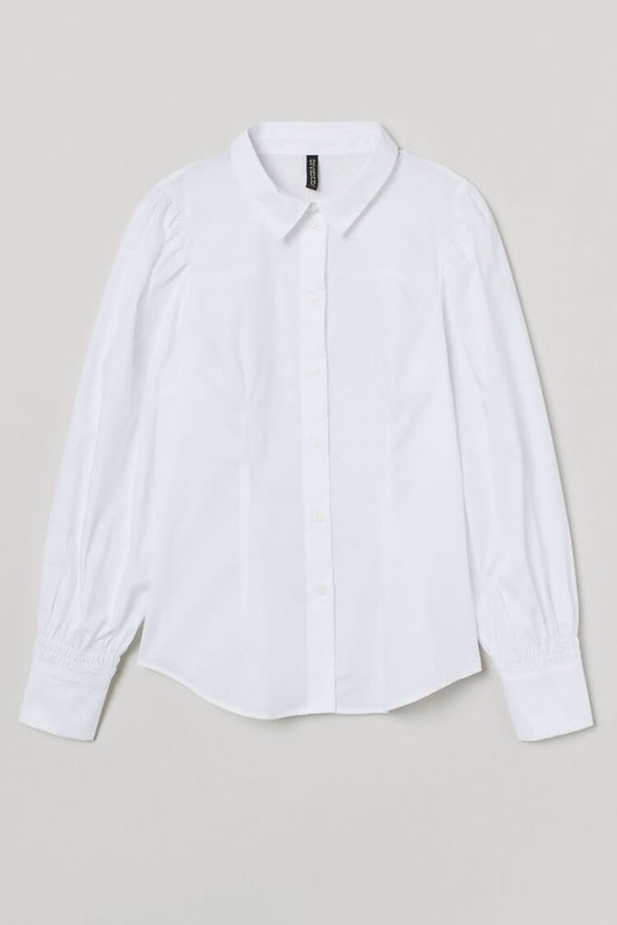 HM Puff sleeved Cotton Shirt | | Wajib Tahu: Panduan Lengkap Padu Padan Rok Plisket