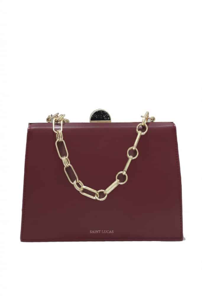 paduan warna maroon SAINT LUCAS - Premium Women Bag