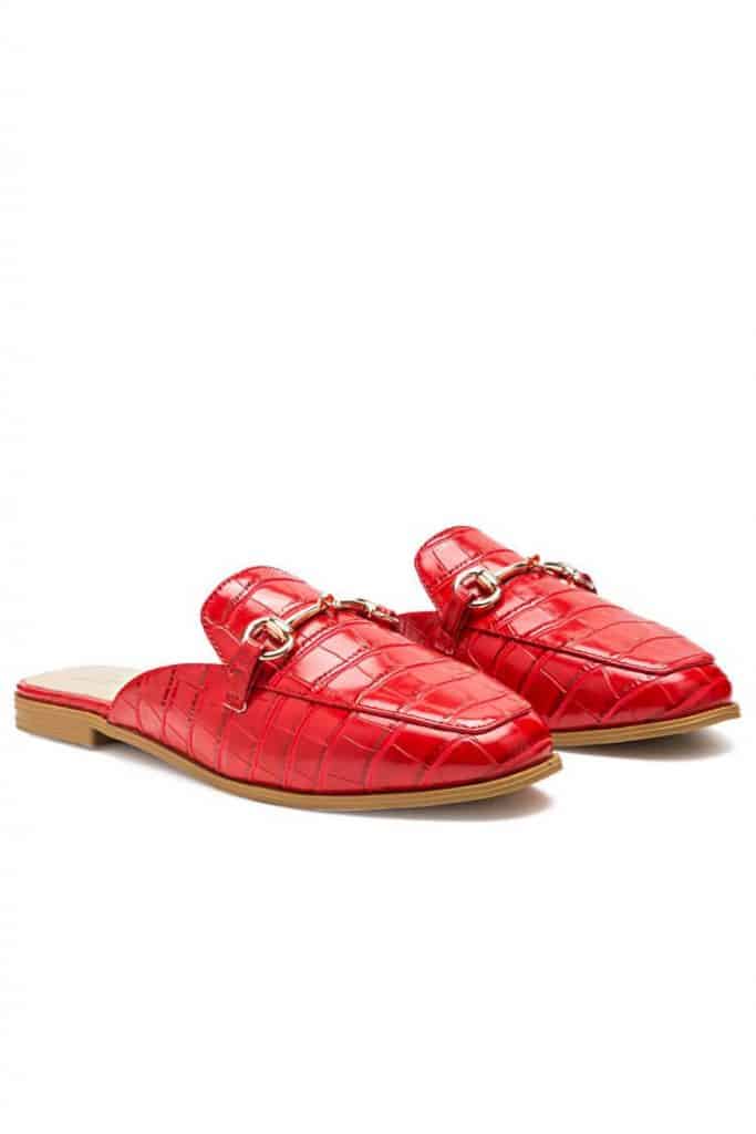 London Rag Buckled Red Faux Leather Croc Mules | | 10 Paduan Terbaik Warna Tosca Yang Wajib Dicoba