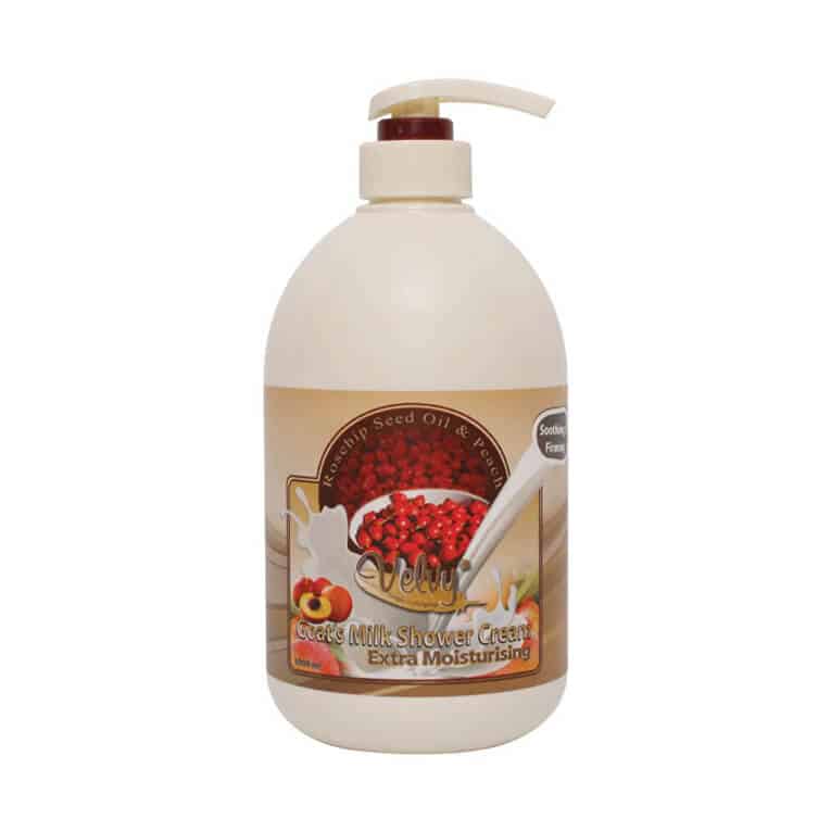 Velvy Goats Milk Shower Cream Rosehip Seed Oil Peach | | 8 Rekomendasi Produk Sabun Susu Kambing Untuk Melembutkan Kulit