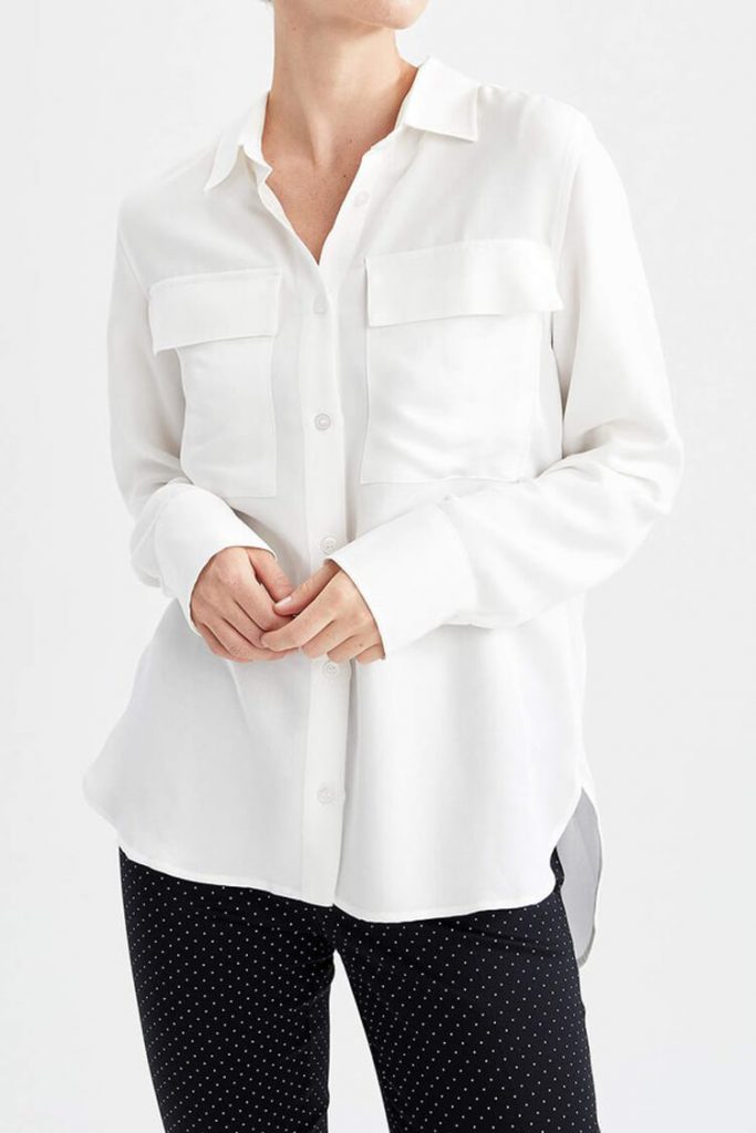 DeFacto Long Sleeve Viscose Shirt | | 15 Inspirasi Mengenakan Celana Pendek Yang Nyaman dan Keren