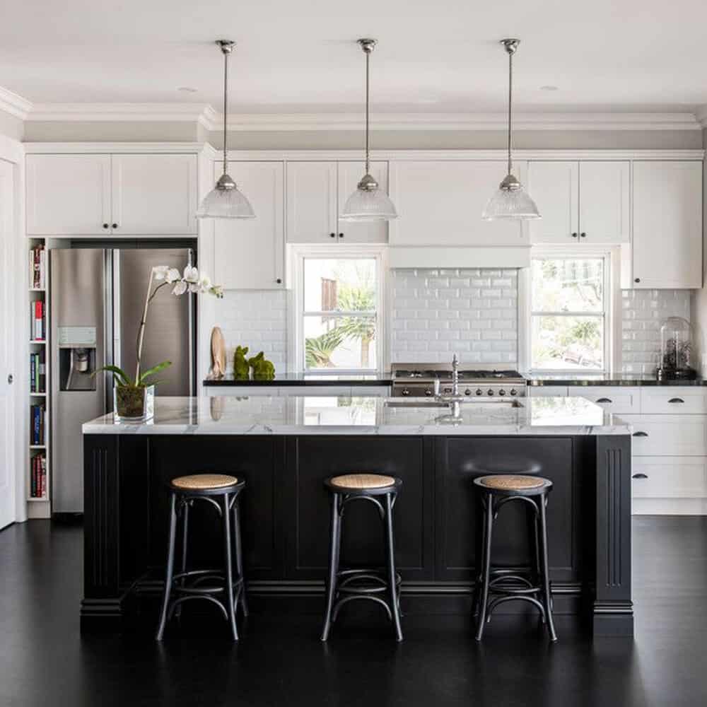 Keramik Warna Hitam | | 10 Inspirasi Lantai Untuk Membuat Dapur Semakin Estetik