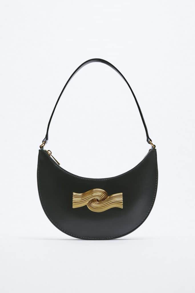 ZARA Shoulder Bag with Metallic Detail | | 10 Paduan Warna Terbaik Untuk Biru Tosca