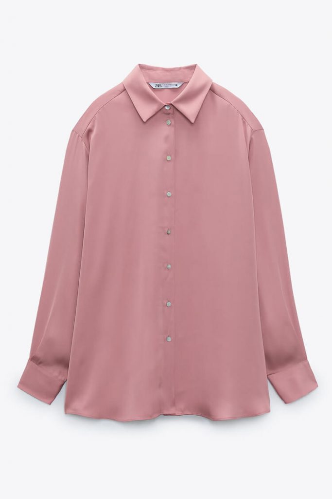 ZARA Satin Shirt 1 | | 7 Inspirasi Outfit Warna Pink Fanta Yang Keren