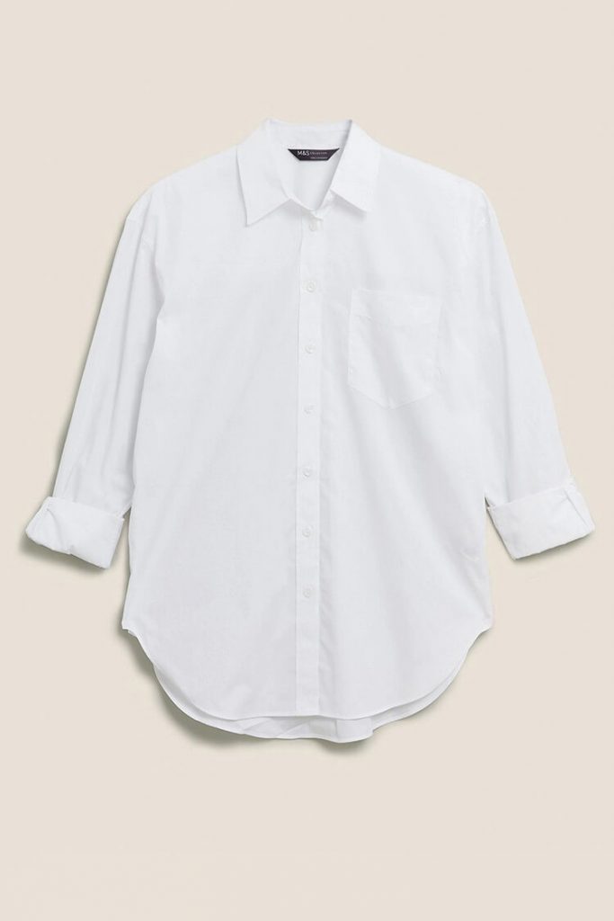 Marks Spencer Pure Cotton Oversized Long Sleeve Shirt | | 8 Cara Paling Trendi Padu Padan Warna Orange Cerah