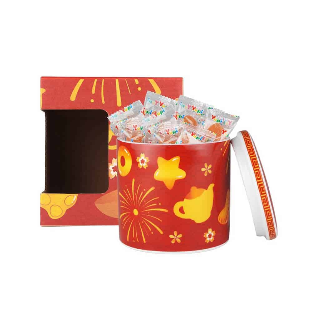 ZEN Tableware ZEN x Yupi ToplesJar Isi Gummy Orange Slice Lunar Red with | | 8 Ide Gift Box Menarik Yang Praktis Dan Pastinya Dapat Bermanfaat