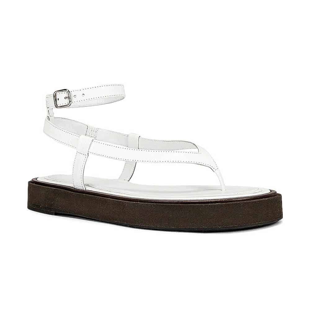 BY FAR Cece Grained Leather Sandal