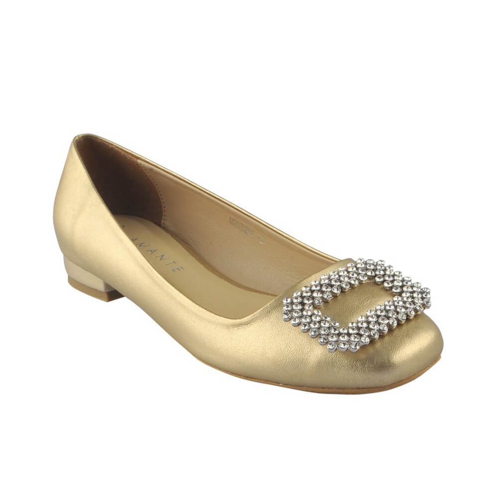 Amante Antoinette Gold Flats Shoes | | Wajib Punya, Ini 15 Model Sepatu Kantor Wanita Terbaik