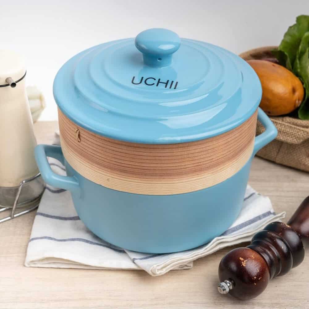 UCHII Premium 3in1 Cooking Soup Pot Ceramic w Bamboo Food Steamer 2L | | 9 Rekomendasi Hampers Kado Pernikahan Yang Bermanfaat