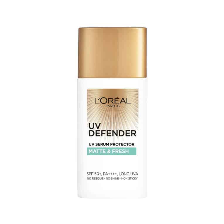 LOreal Paris UV Defender Serum Protector Sunscreen Matte and Fresh SPF 50 PA | | 7 Sunscreen yang Cocok untuk Kulit Berminyak dan Berjerawat